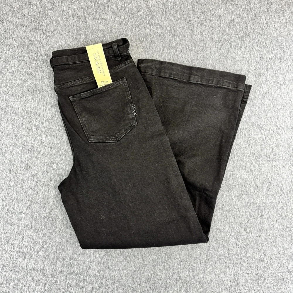 Scotch & Soda Wide Leg Jeans Black Belted Garment Dyed Womens 31 - Picture 2 of 13